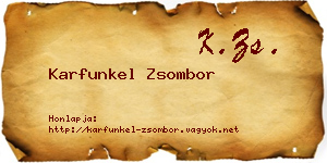 Karfunkel Zsombor névjegykártya